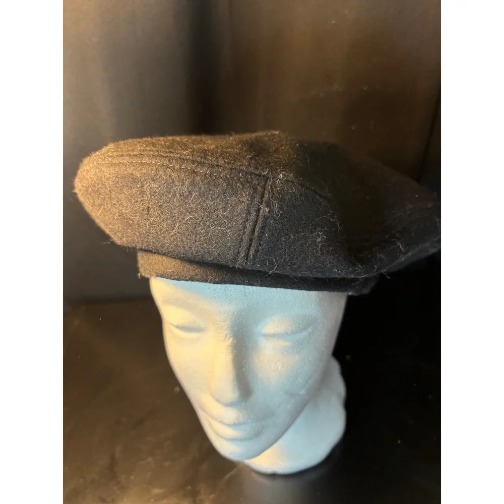 Xhilaration Womens Black Wool Blend Beret Hat Parisian Style One Size